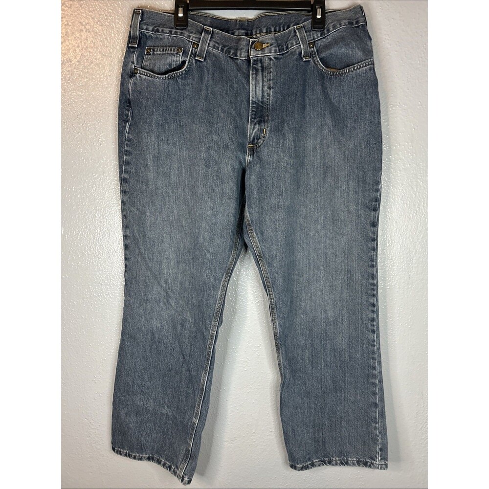 Carhartt Relaxed Fit Men’s Blue Denim Jeans Size 40 30 5 Pocket Used